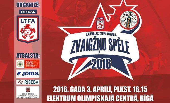 Telpu futbola ''Zvaigžņu spēle'' - 3. aprīlī Rīgā