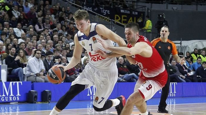 Slovēņu talantam Dončičam 16+9+6, "Real" pārņem Eirolīgas līderpozīcijas