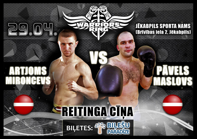 Cīņu šovā "Ringa kareivji" profesionālajā boksā debitēs Artjoms Mironcevs