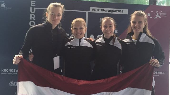 Latvijas skvošistes paliek astotās Eiropas komandu čempionāta vājākajā divīzijā