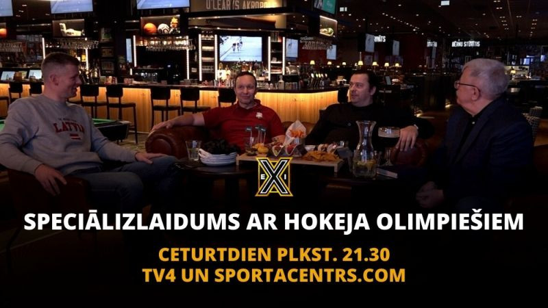 Šovakar eXi speciālizlaidums ar bijušajiem hokeja olimpiešiem Sorokinu un Tribuncovu