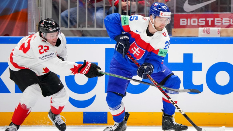 Astoņus mazākumus izturējušie slovāki izcīna punktu pret Kanādu
