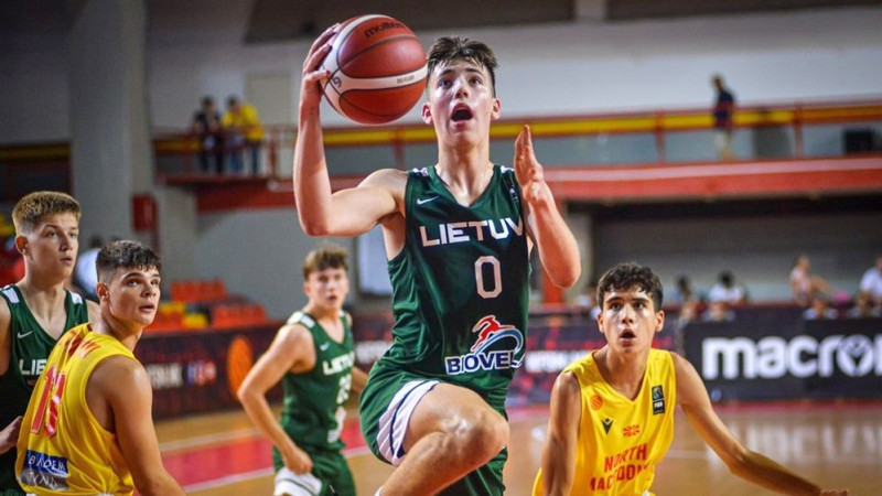 "EuroBasket U16": Čempione Lietuva pārliecinoši iesākusi titula aizstāvību