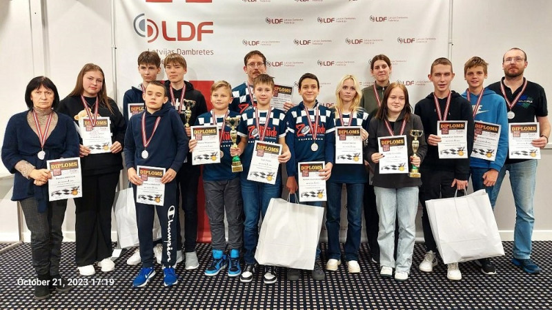 Latvijas kadetu komandu čempionātā dambretē uzvar DAB "Zolitūde-1"