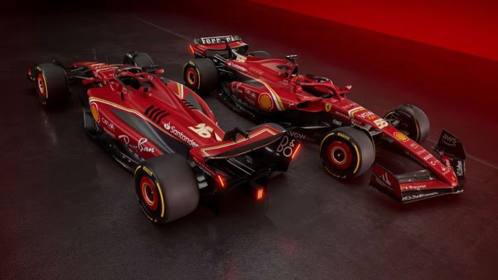 "Ferrari" komanda prezentē jauno F1 sacīkšu mašīnu SF-24