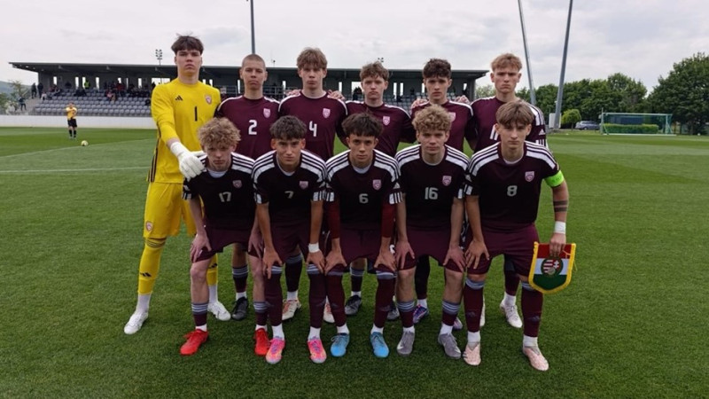 Latvijas U18 futbolistiem Ungārijā pēc smagas sakāves neizšķirts