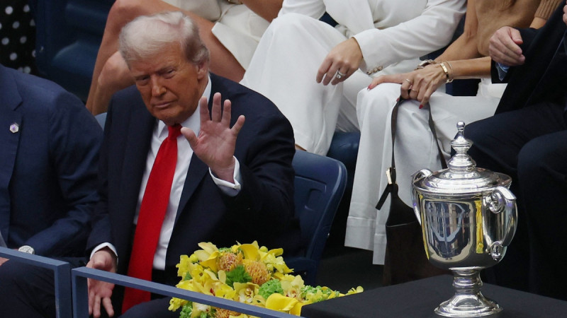 Tramps apmeklē "US Open" vīriešu finālu