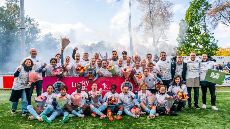 "Riga" futbolistes noturēšanos valsts meistarsacīkšu virsotnē atzīmē ar 14:0