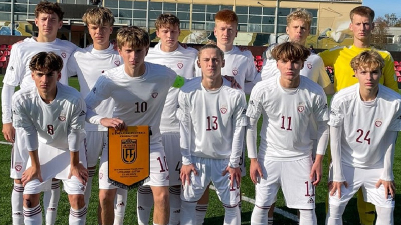 Latvijas U-16 futbola izlasei vēl viens neizšķirts pret lietuviešiem