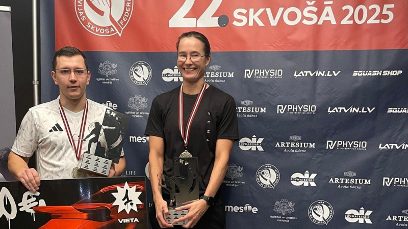 Jauni Latvijas čempioni skvošā