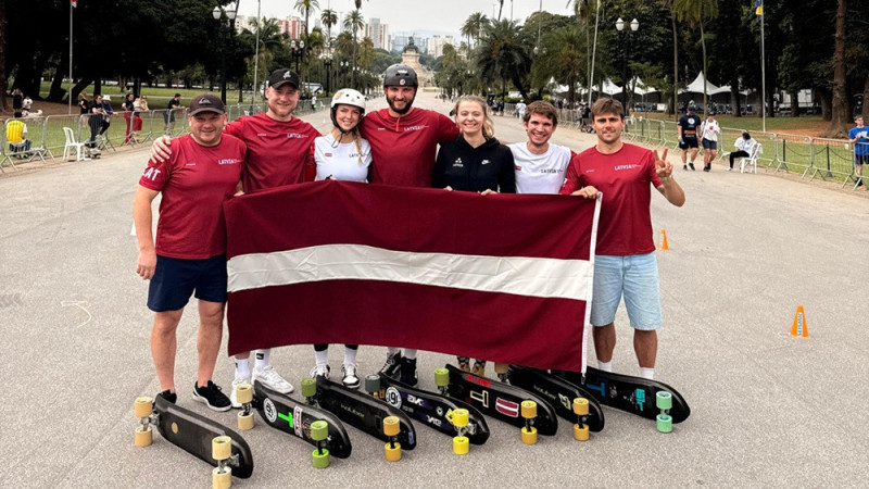 PČ skeitbordā kopvērtējumā Gailītis pirmais, Ozoliņa trešā, vēl četri latvieši sešiniekā