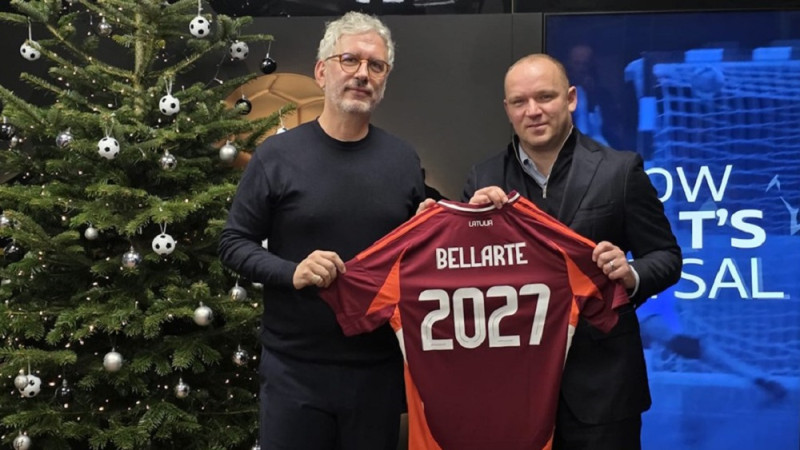 Pirms debijas Eiropas čempionātā pagarina līgumu ar telpu izlases treneri Bellarti